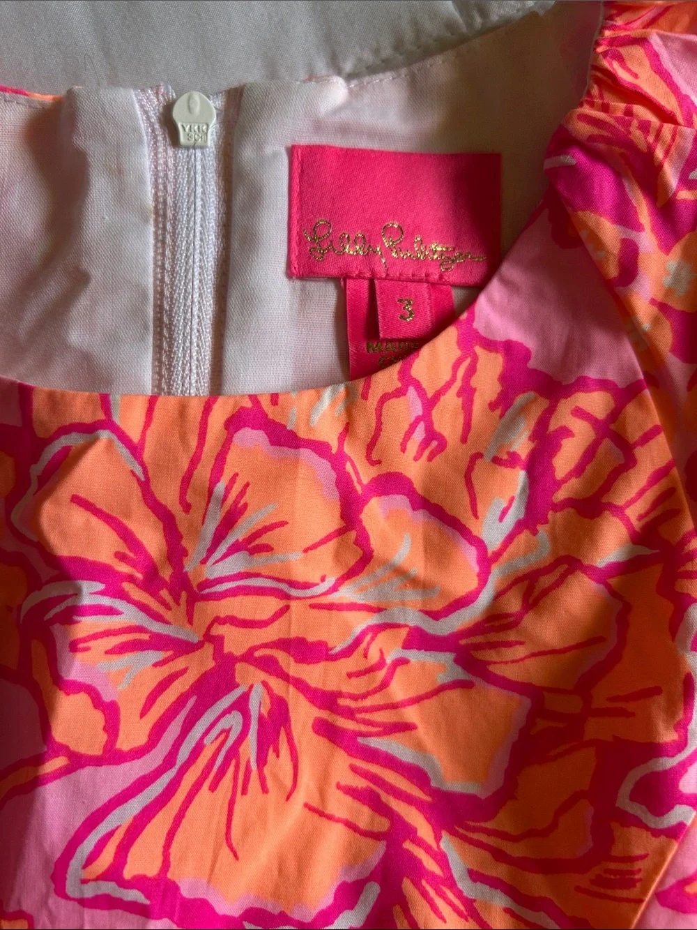 Lilly Pulitzer lil girl pink and orange summer dress 🧡💓
